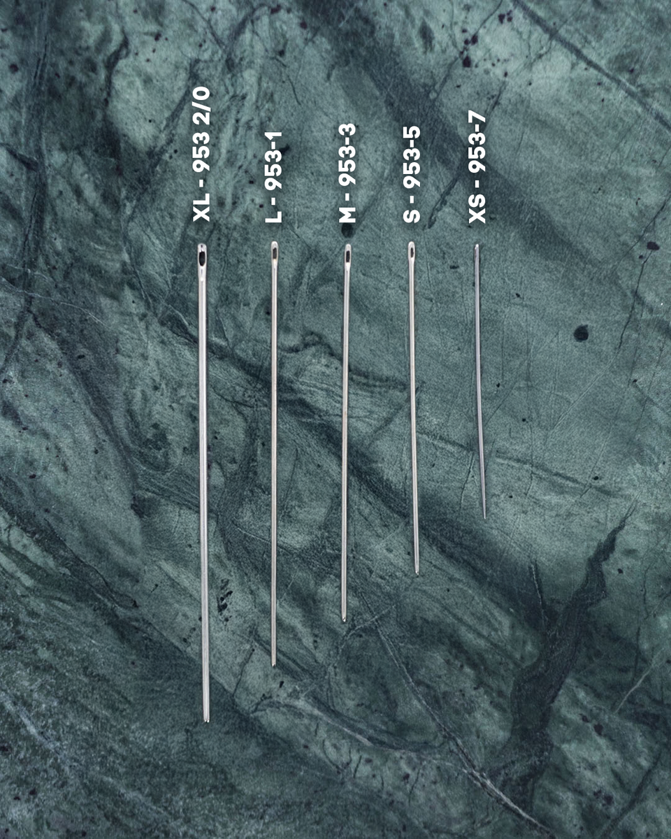 S+U leather needles for hand stitching