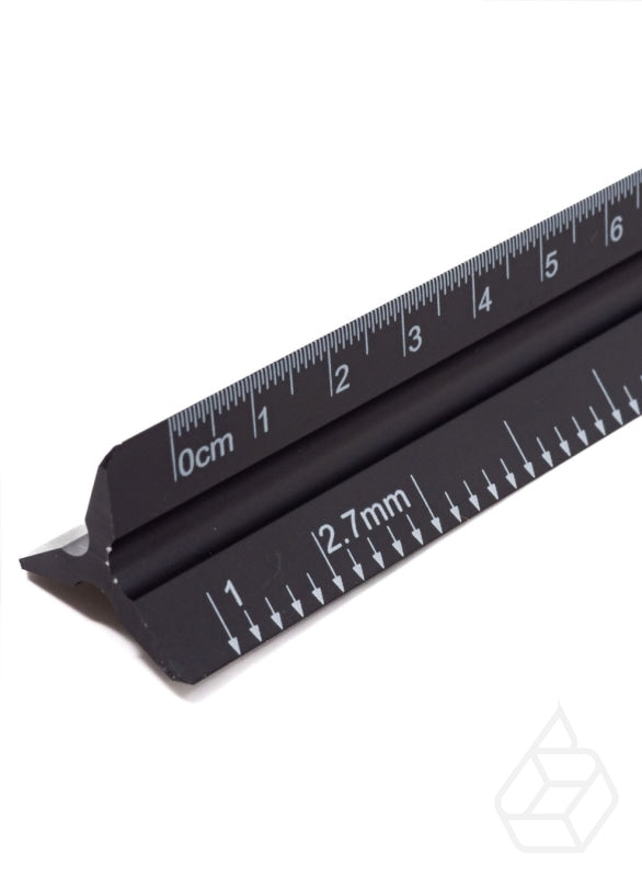 Aluminium Triangular Ruler (Cm And Pricking Irons Distance Markings) Leertools