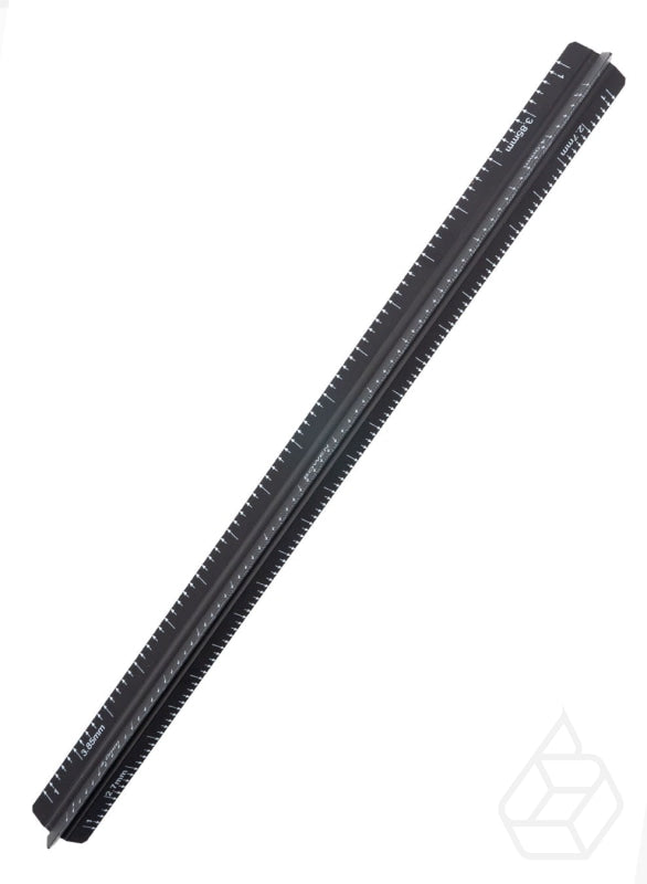 Aluminium Triangular Ruler (Cm And Pricking Irons Distance Markings) Leertools