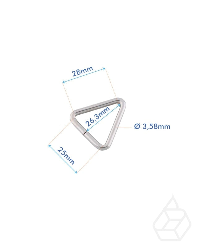 Driehoekige Ring | Zilver Binnenmaat 25 Mm (2 Stuks) Fournituren
