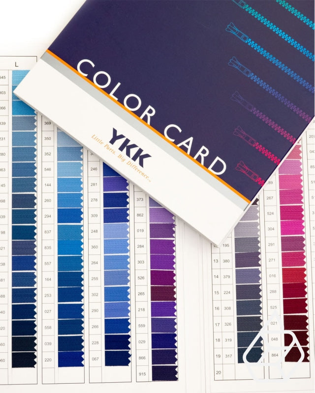 Ykk Official Color Card for zippers