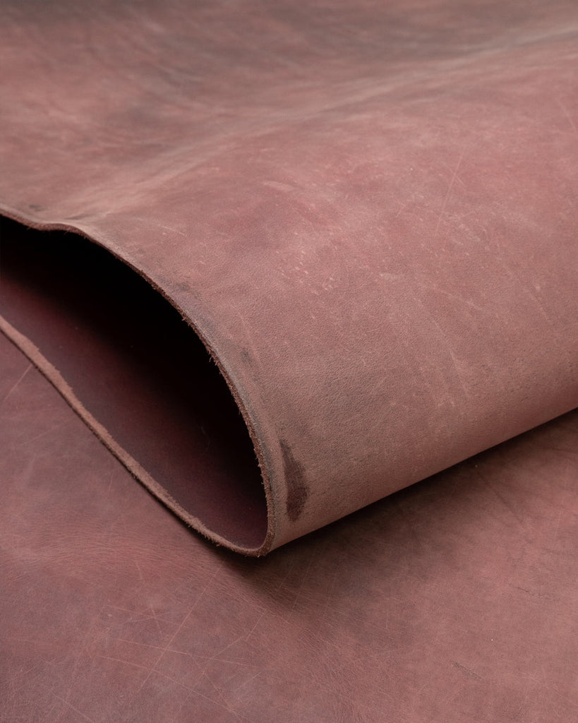 Vegetable tanned tough nubuck harness leather - Plum | Sevilla Collection