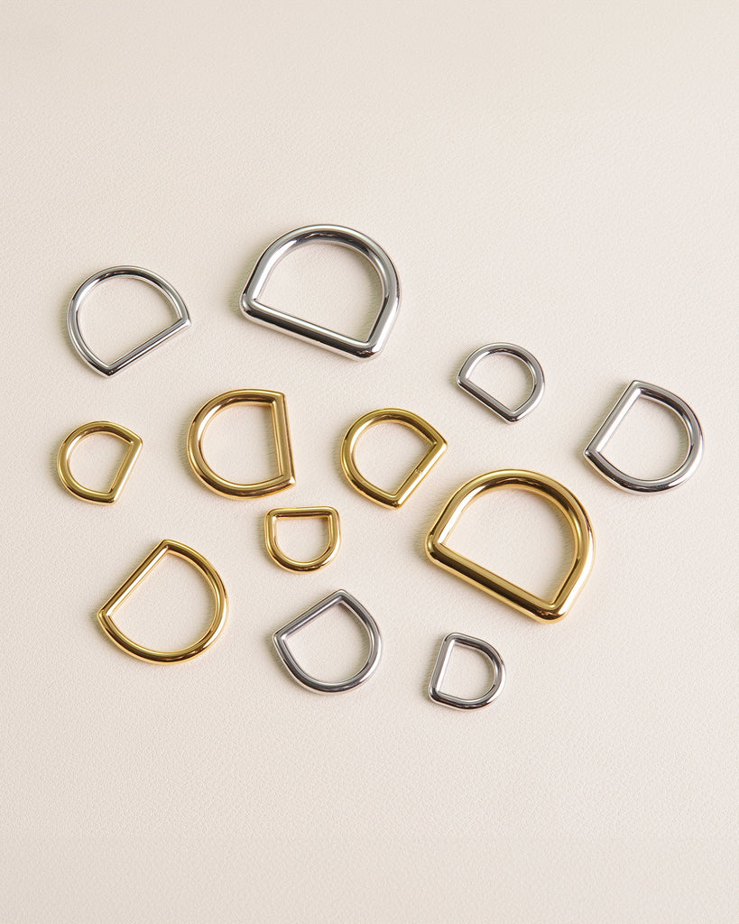 Stainless Steel D-Ring | Gold And Silver 8 Inner Sizes Fournituren