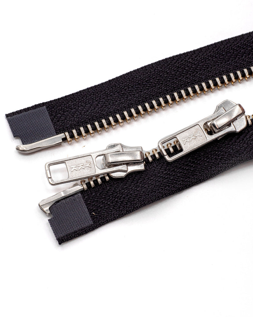 Heavy Duty Marine Grade Double Pull Metal Zipper - 100 To 400cm Separating Slider