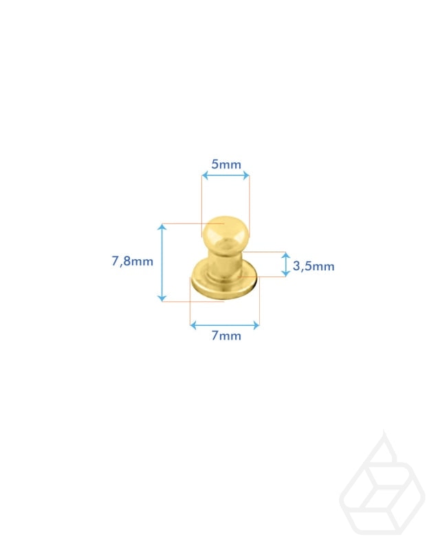 Geweerknop | Goud En Zilver Kopmaat 5 Mm (10 Stuks) Fournituren