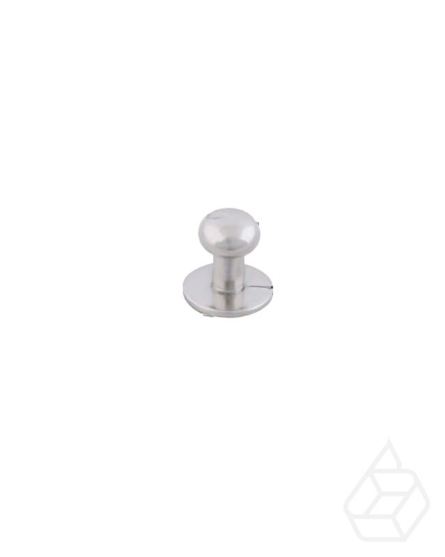 Geweerknop | Kopmaat 7 Mm Nickel Finish / Geen Schroeven Fournituren