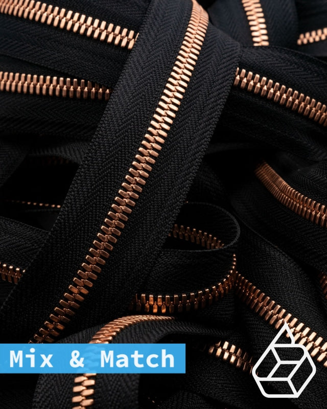 Excella® | Most beautiful YKK bright copper custom zippers