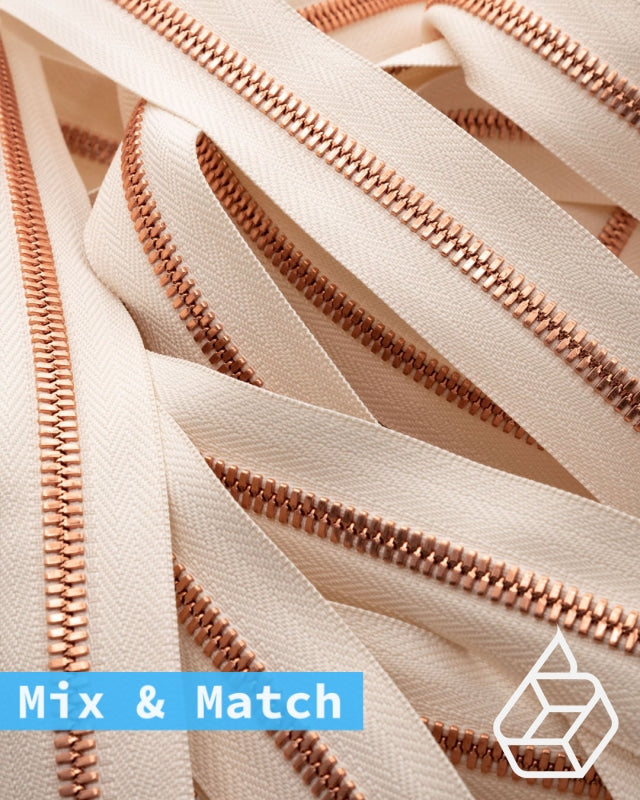 Excella® | Most beautiful YKK bright copper custom zippers