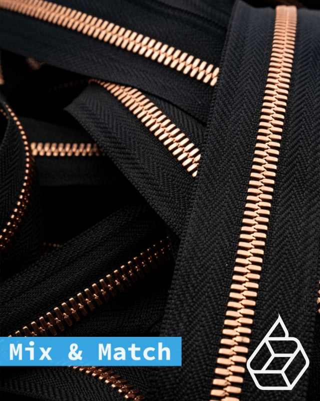 Excella® | Most beautiful YKK bright copper custom zippers