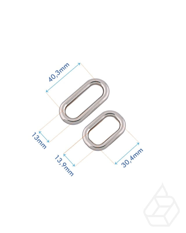 Ovale Ring | Zilver 2 Binnenmaten (2 Stuks) Fournituren