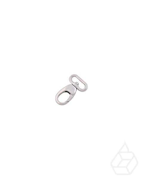 Drop-shaped swivel snap hook in gold or silver for leather bag or