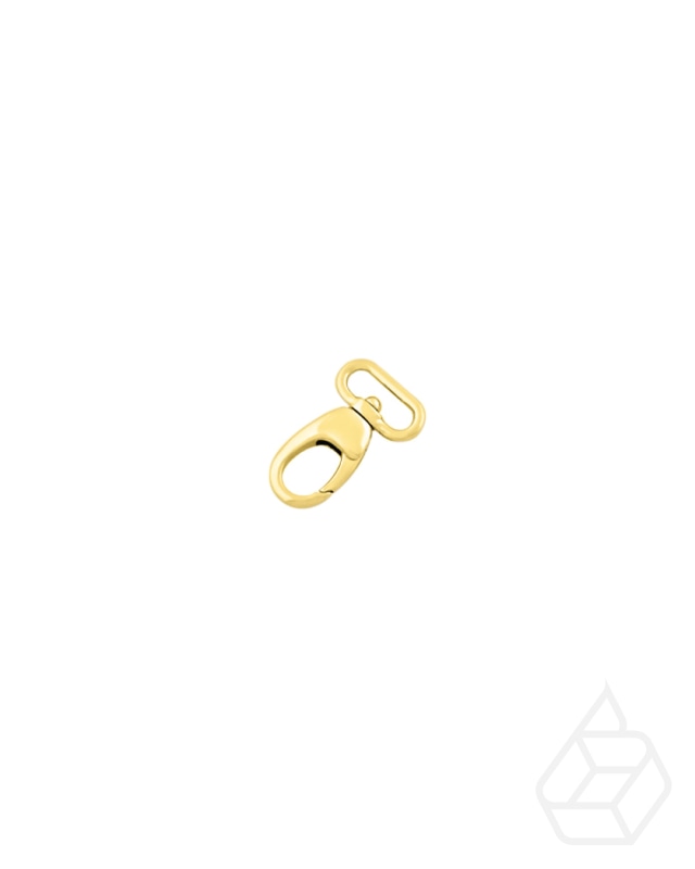 Drop-shaped swivel snap hook in gold or silver for leather bag or