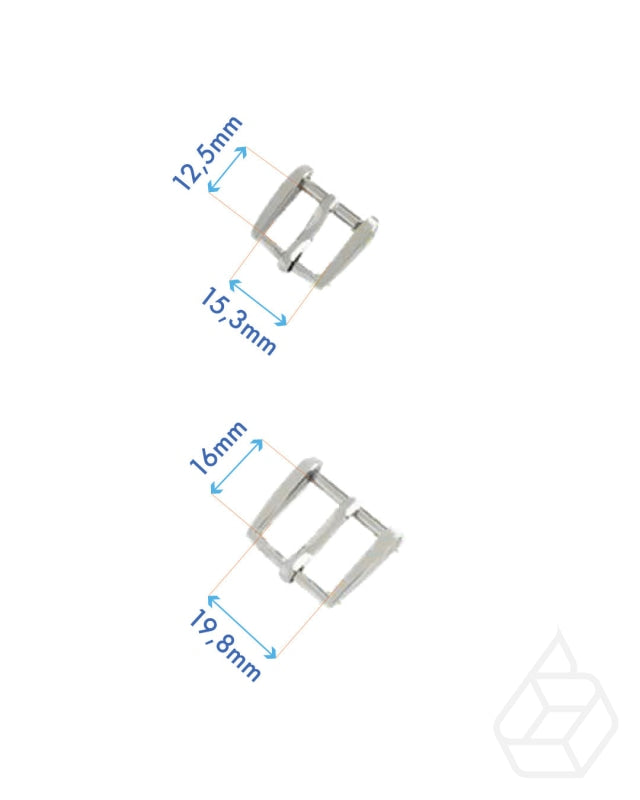 Cs Rectangle Buckle Rectangular buckle in silver for leather bag, belt or accessories