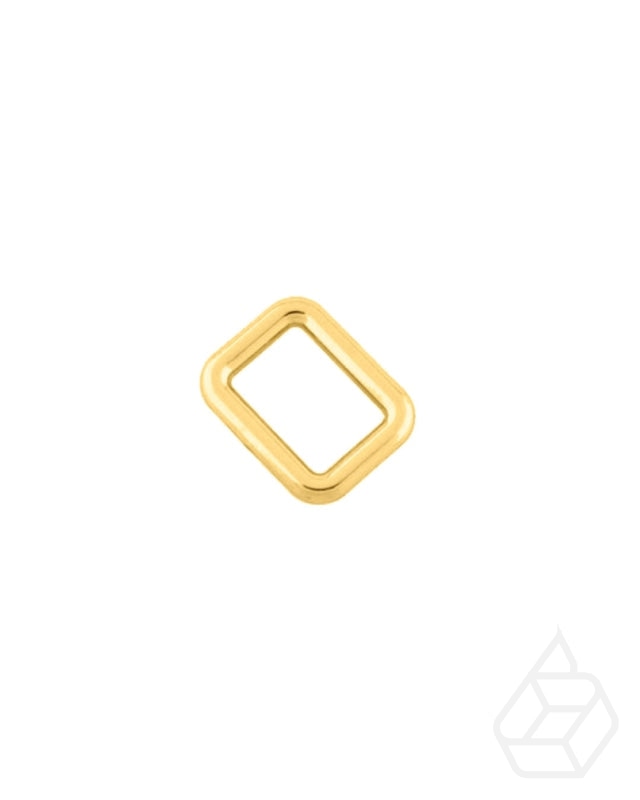 Rechthoekige Ring | Goud En Zilver 5 Binnenmaten (2 Stuks) / Binnenmaat 20 Mm Fournituren