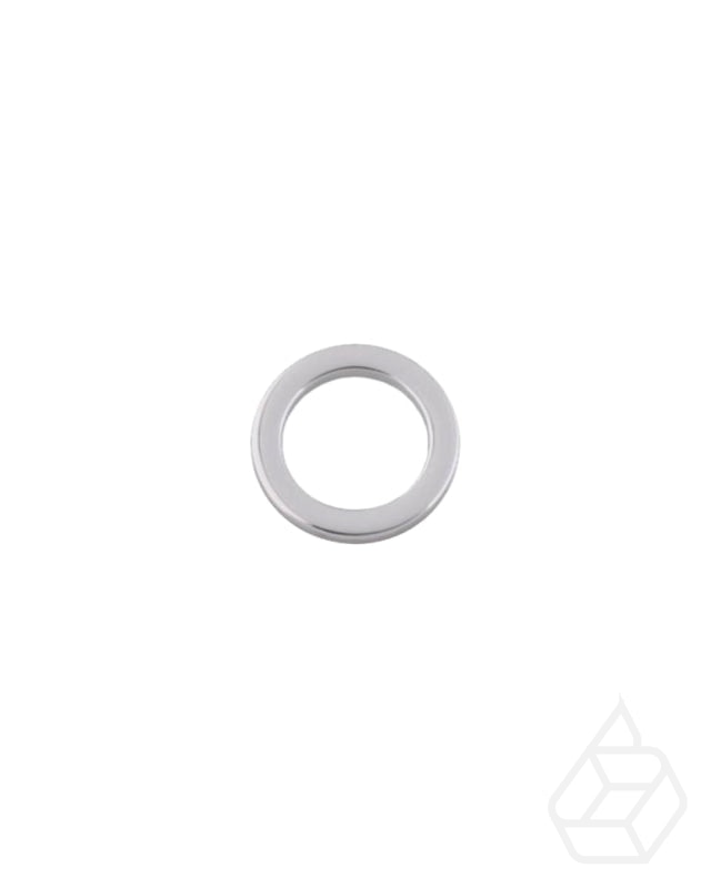 Ronde Platte O-Ring | Zilver 2 Binnenmaten (2 Stuks) Fournituren