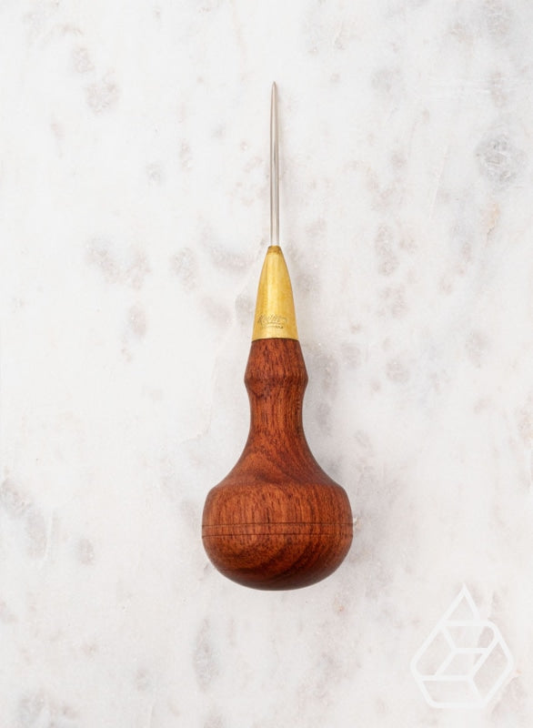 Round marking awl for leather hand stitching