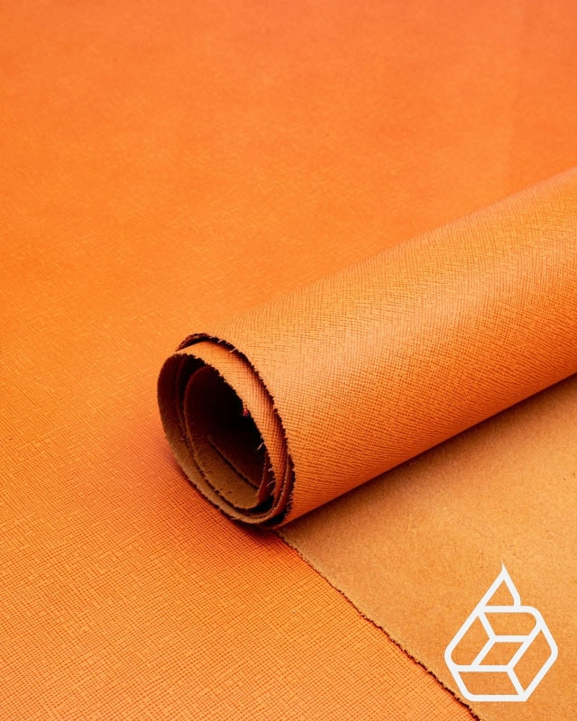 Saffiano Collectie | Standig Kalfsleer Met Exclusieve Prent Orange / Paneel (30 X 20 Cm) Leer