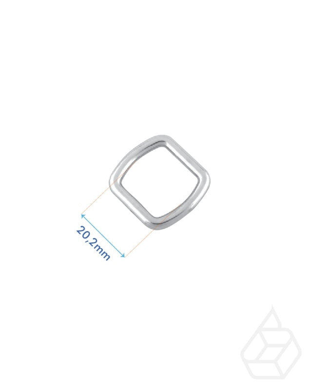 Vierkante Ring | Zilver Binnenmaat 20 2 Mm (2 Stuks) Fournituren